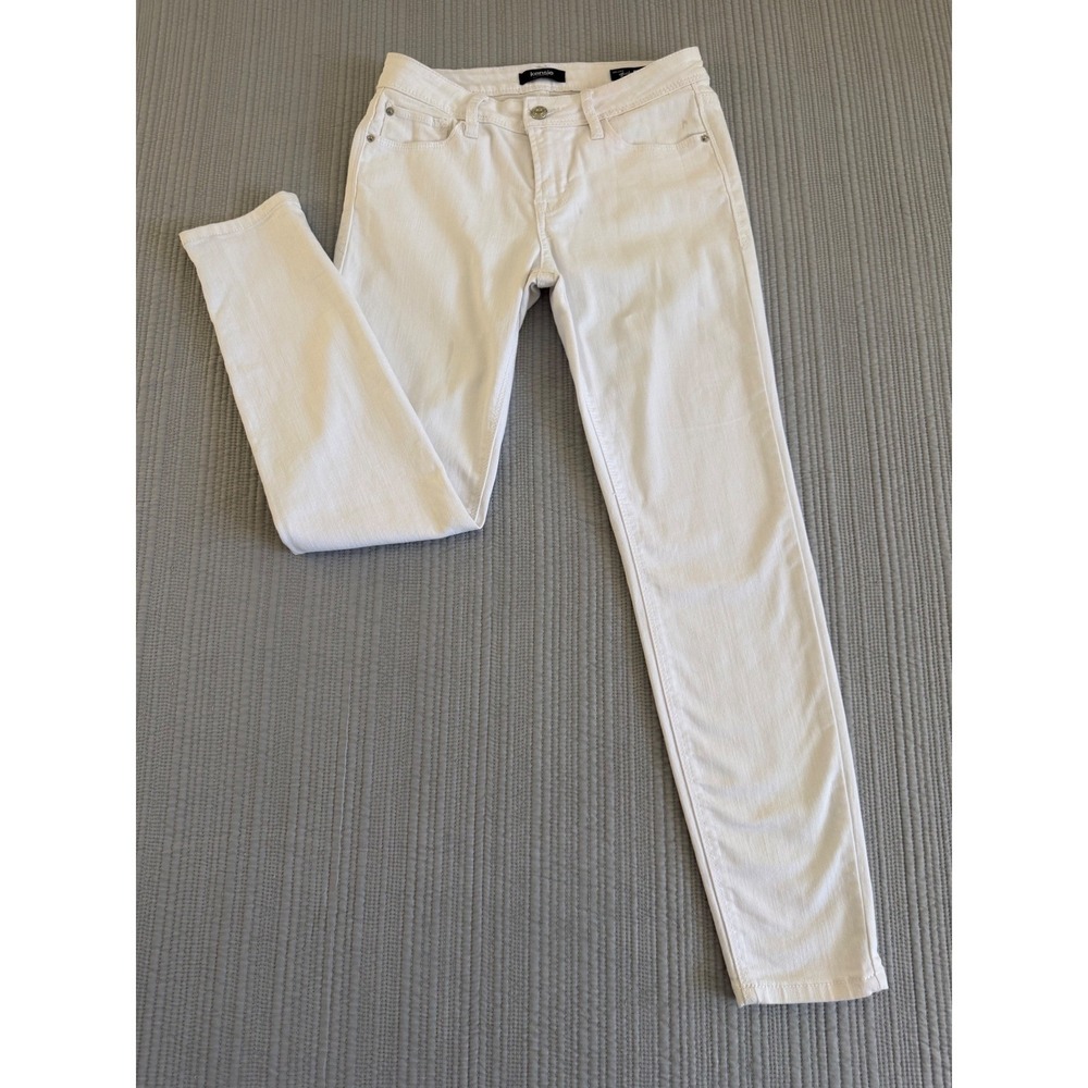 Kensie Jeans Ankle‎ Biter White Skinny Jeans Womens Size 25 Stretch Denim Pants